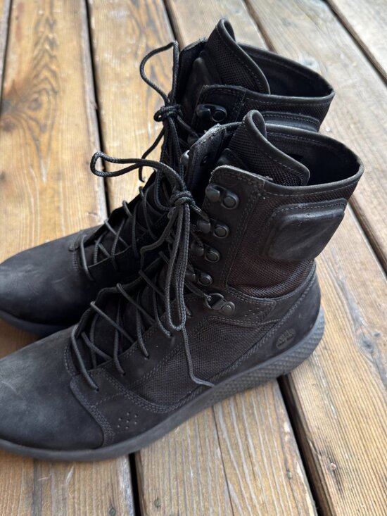 TIMBERLAND LMT RELEASE BLACK FLYROAM TACTICAL LACE UP LEATHER BOOT - MENS 11 main image 8